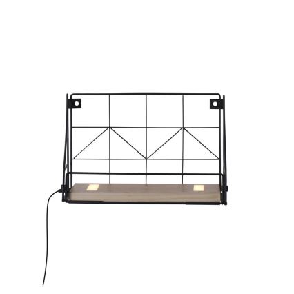 Leuchten Direkt 15276-18 - Shelf med LED-belysning BOARD 2xLED/1,75W/230V 30 cm eukalyptus