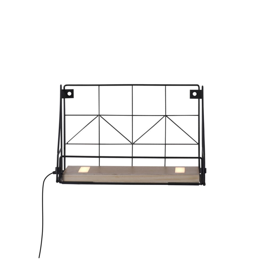 Leuchten Direkt 15276-18 - Shelf med LED-belysning BOARD 2xLED/1,75W/230V 30 cm eukalyptus