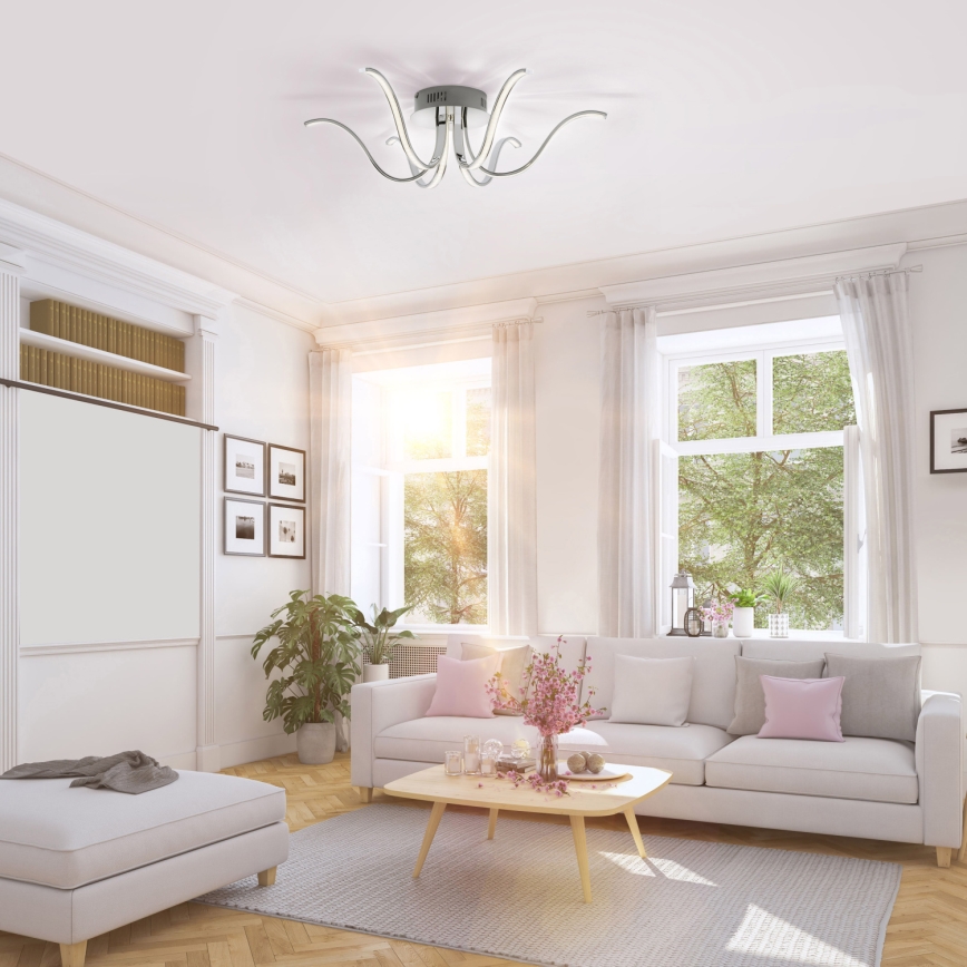 Leuchten Direkt 15342-17 - LED fäst ljuskrona VALERIE 6xLED/4,5W/230V