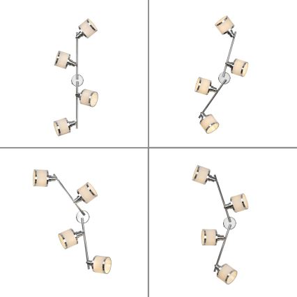 Leuchten Direkt 15374-17 - Spotlight ACCOR 4xE14/25W/230V
