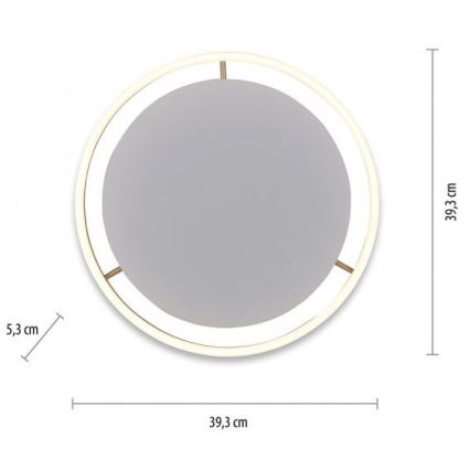 Leuchten Direkt 15391-60 - LED ljusreglerad taklampa RITUS LED/20W/230V mässing