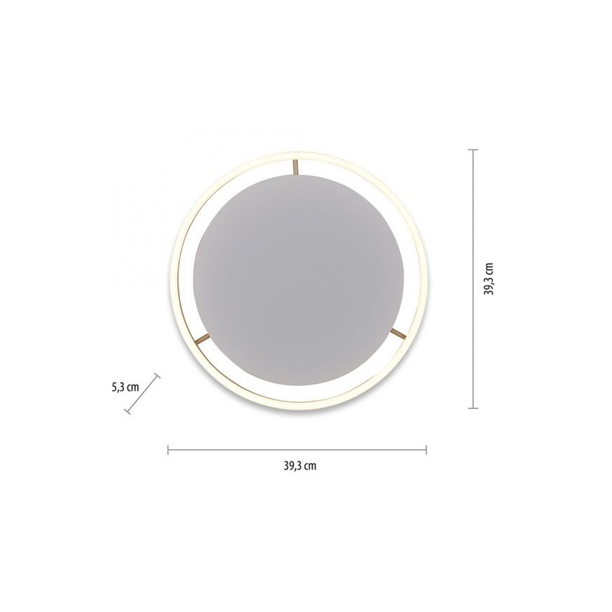 Leuchten Direkt 15391-60 - LED ljusreglerad taklampa RITUS LED/20W/230V mässing