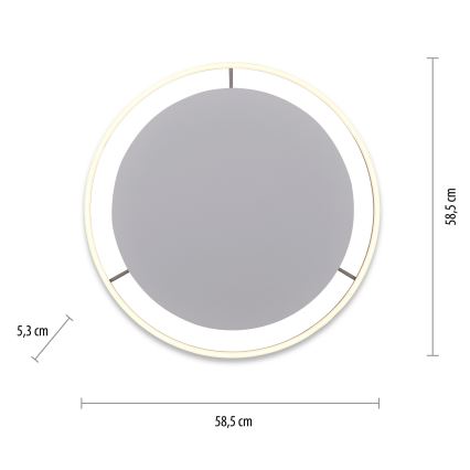 Leuchten Direkt 15392-95 - LED Dimbar taklampa RITUS LED/30W/230V matt krom