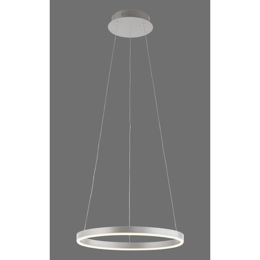 Leuchten Direkt 15393-95 - LED ljusreglerad ljuskrona på textilsladd RITUS LED/20W/230V matt krom