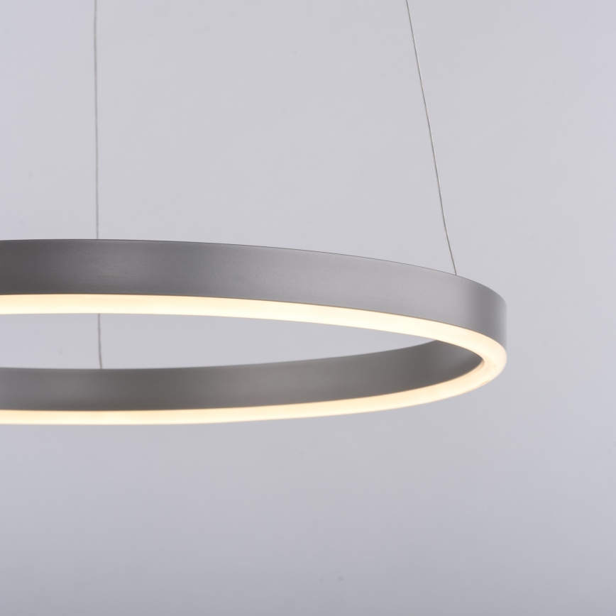 Leuchten Direkt 15393-95 - LED ljusreglerad ljuskrona på textilsladd RITUS LED/20W/230V matt krom