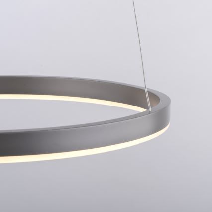 Leuchten Direkt 15393-95 - LED ljusreglerad ljuskrona på textilsladd RITUS LED/20W/230V matt krom
