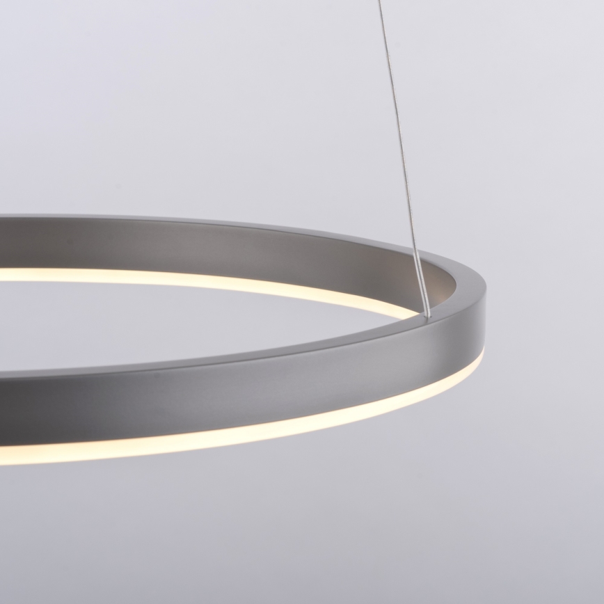 Leuchten Direkt 15393-95 - LED ljusreglerad ljuskrona på textilsladd RITUS LED/20W/230V matt krom