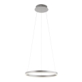 Leuchten Direkt 15393-95 - LED ljusreglerad ljuskrona på textilsladd RITUS LED/20W/230V matt krom