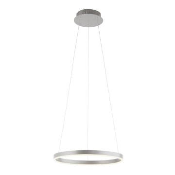 Leuchten Direkt 15393-95 - LED ljusreglerad ljuskrona på textilsladd RITUS LED/20W/230V matt krom
