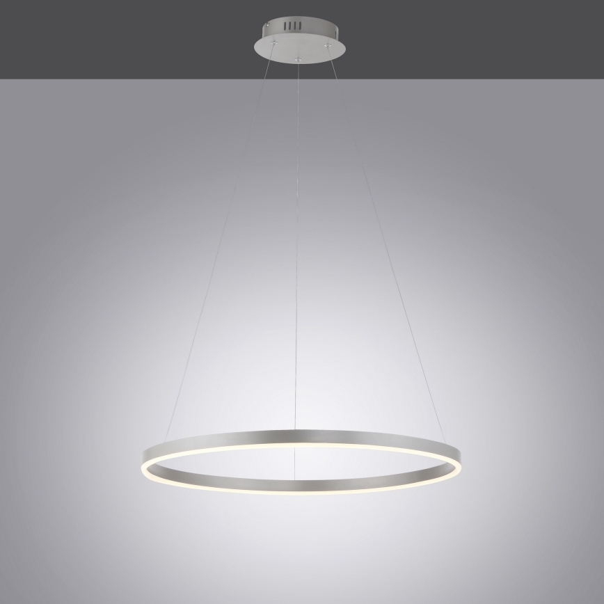 Leuchten Direkt 15394-95 - LED ljusreglerad ljuskrona på textilsladd RITUS LED/30W/230V matt krom