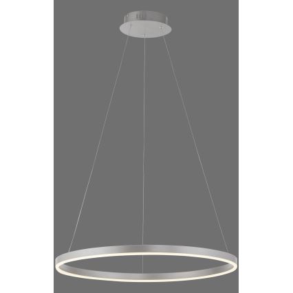 Leuchten Direkt 15394-95 - LED ljusreglerad ljuskrona på textilsladd RITUS LED/30W/230V matt krom