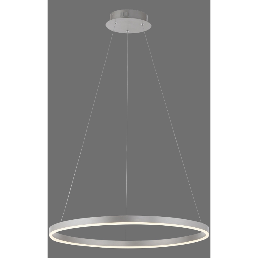 Leuchten Direkt 15394-95 - LED ljusreglerad ljuskrona på textilsladd RITUS LED/30W/230V matt krom