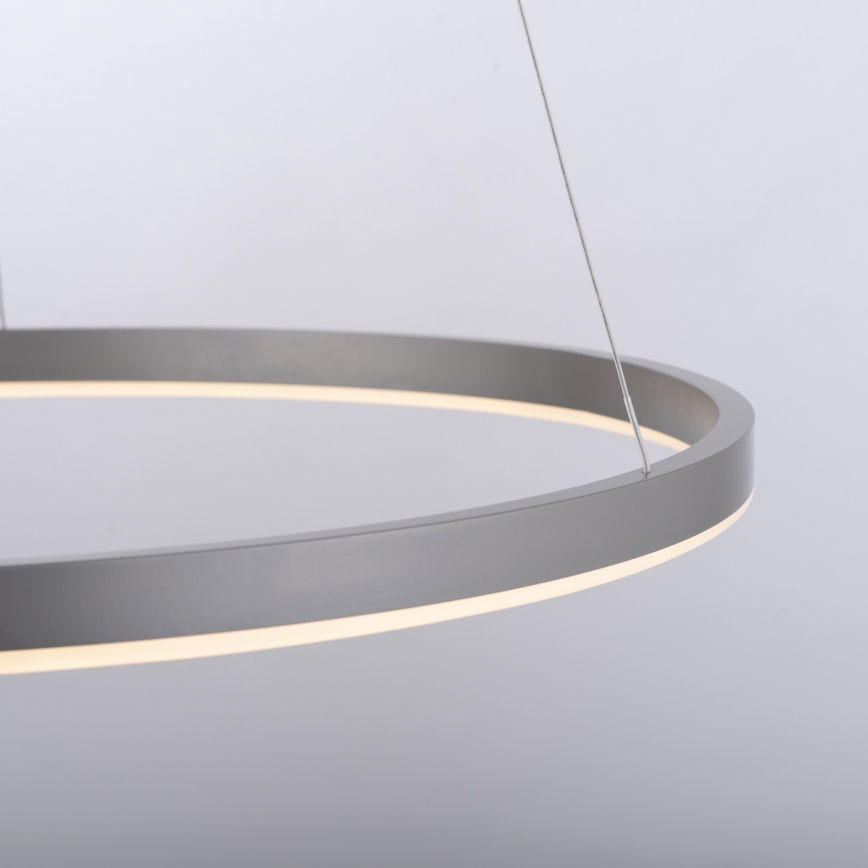 Leuchten Direkt 15394-95 - LED ljusreglerad ljuskrona på textilsladd RITUS LED/30W/230V matt krom