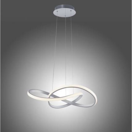 Leuchten Direkt 15402-95 - LED ljusreglerad Ljuskrona med upphängningsrem  MARIA LED/25W/230V matt krom