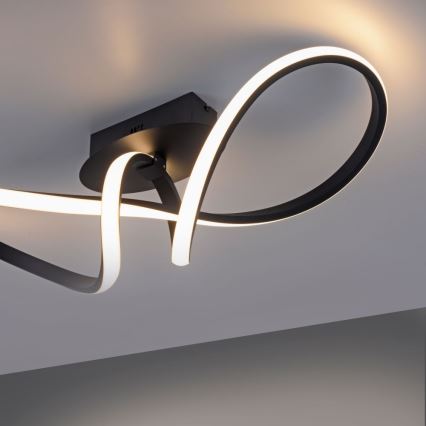 Leuchten Direkt 15403-18 - LED ljusreglerad fastsatt Ljuskrona  MARIA LED/16W/230V svart