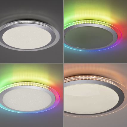 Leuchten Direkt 15411-21- LED RGB dimbar taklampa CYBA LED/26W/230V