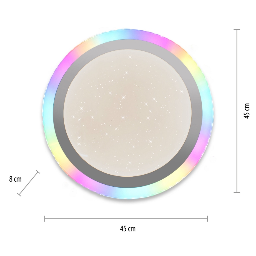 Leuchten Direkt 15411-21- LED RGB dimbar taklampa CYBA LED/26W/230V