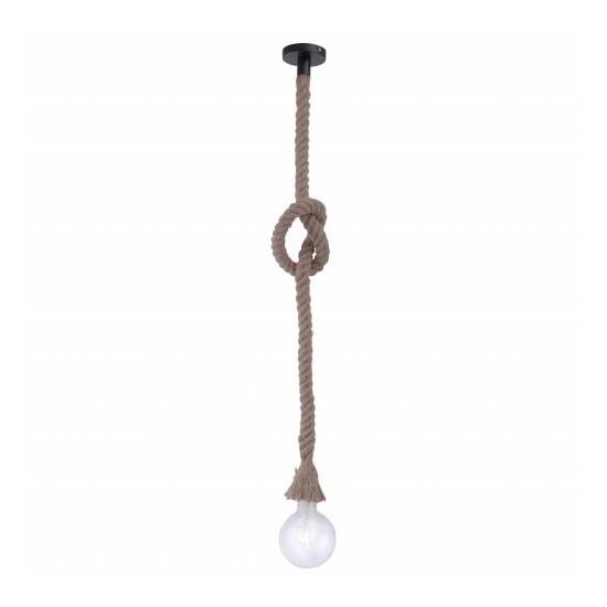 Leuchten Direkt 15481-18 - Ljuskrona med snöre ROPE 1xE27/60W/230V