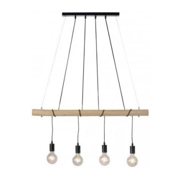Leuchten Direkt 15505-18 - LED ljuskrona med upphängningsrem TERO 4xE27/60W/230V