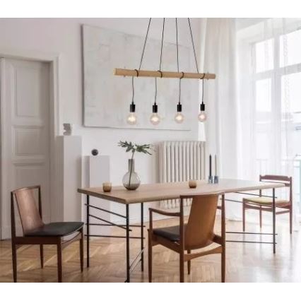Leuchten Direkt 15505-18 - LED ljuskrona med upphängningsrem TERO 4xE27/60W/230V