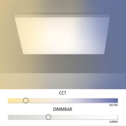 Leuchten Direkt 15552-16 - LED ljusreglerad taklampa  CANVAS LED/40W/230V 2700-5000K + fjärrkontroll 
