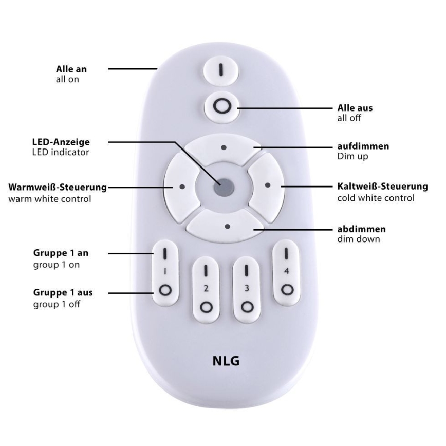 Leuchten Direkt 15571-16 - LED ljusreglerad taklampa  FLAT LED/23,5W/230V 2700-5000K + fjärrkontroll 