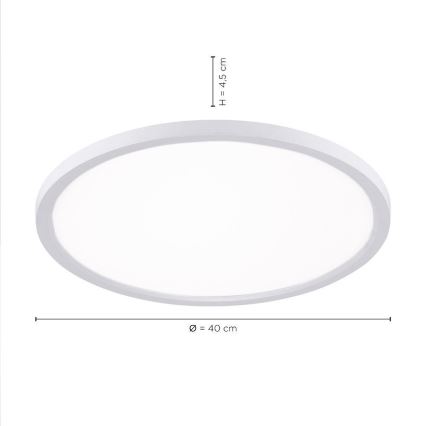Leuchten Direkt 15571-16 - LED ljusreglerad taklampa  FLAT LED/23,5W/230V 2700-5000K + fjärrkontroll 