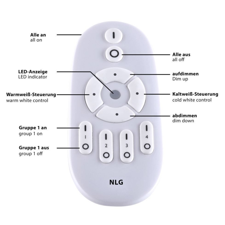 Leuchten Direkt 15571-18 - LED ljusreglerad taklampa  FLAT LED/23,5W/230V 2700-5000K + fjärrkontroll 