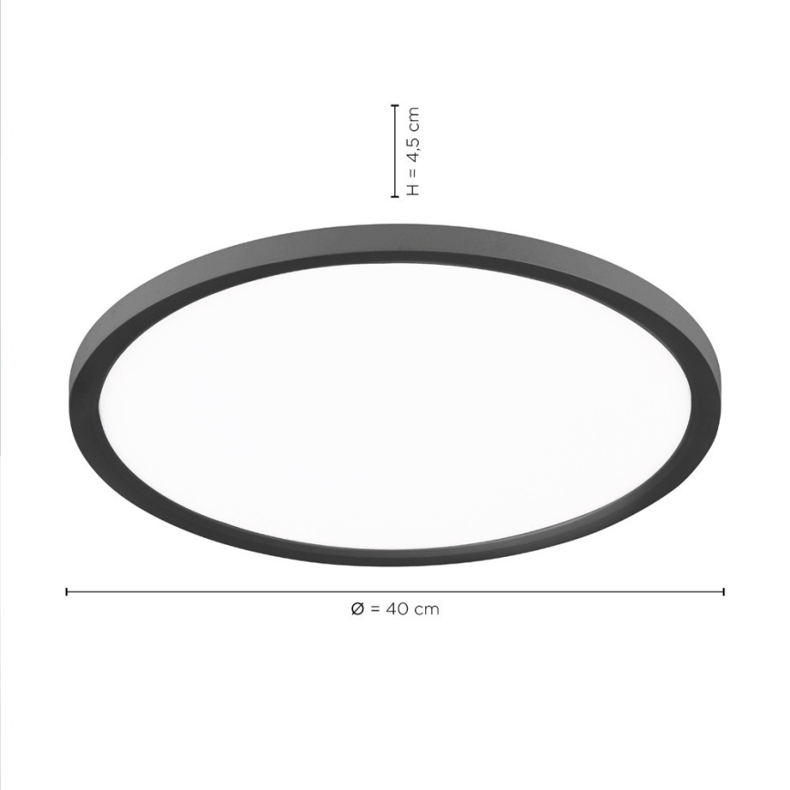 Leuchten Direkt 15571-18 - LED ljusreglerad taklampa  FLAT LED/23,5W/230V 2700-5000K + fjärrkontroll 