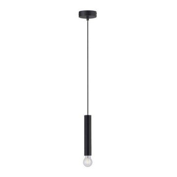 Leuchten Direkt 15617-18 - Ljuskrona med upphängningsrem BRUNA 1xE27/60W/230V svart