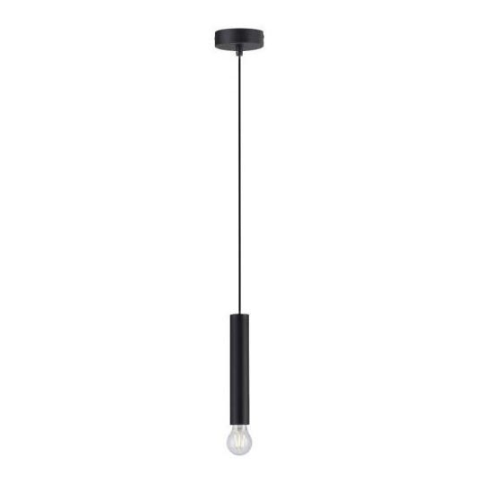 Leuchten Direkt 15617-18 - Ljuskrona med upphängningsrem BRUNA 1xE27/60W/230V svart
