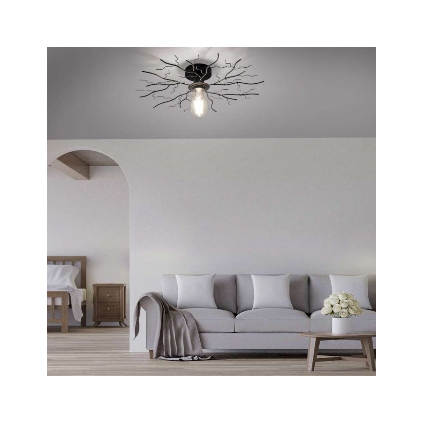 Leuchten Direkt 15638-18 - Fäst ljuskrona LIMB 1xE27/40W/230V svart