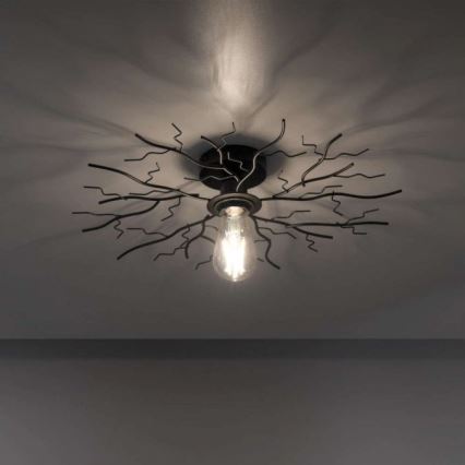 Leuchten Direkt 15638-18 - Fäst ljuskrona LIMB 1xE27/40W/230V svart