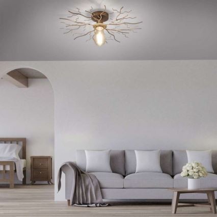 Leuchten Direkt 15638-60 - Fäst ljuskrona LIMB 1xE27/40W/230V mässing