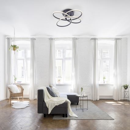 Leuchten Direkt 15660-18 - Dimbar LED ytmonterad ljuskrona NODE LED/27W/230V