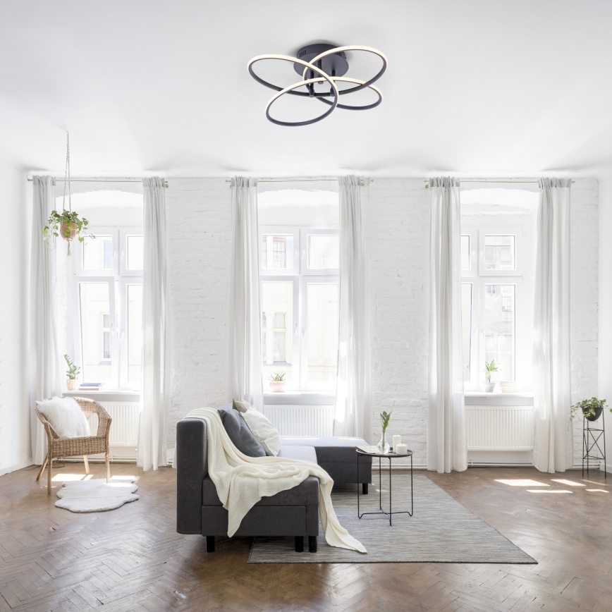 Leuchten Direkt 15660-18 - Dimbar LED ytmonterad ljuskrona NODE LED/27W/230V