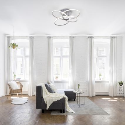 Leuchten Direkt 15660-55 - Dimbar LED ytmonterad ljuskrona NODE LED/27W/230V
