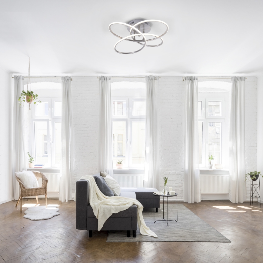 Leuchten Direkt 15660-55 - Dimbar LED ytmonterad ljuskrona NODE LED/27W/230V