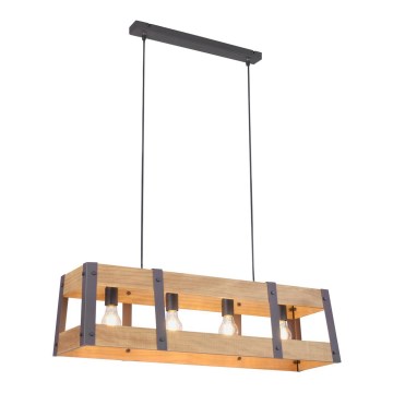 Leuchten Direkt 15721-79 - Ljuskrona med snöre CRATE 4xE27/60W/230V