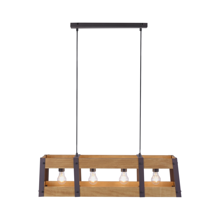 Leuchten Direkt 15721-79 - Ljuskrona med snöre CRATE 4xE27/60W/230V