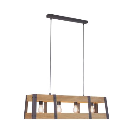 Leuchten Direkt 15721-79 - Ljuskrona med snöre CRATE 4xE27/60W/230V