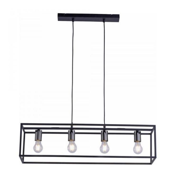 Leuchten Direkt 15854-18 - Ljusskrona med upphängningsrem  FABIO 4xE27/60W/230V
