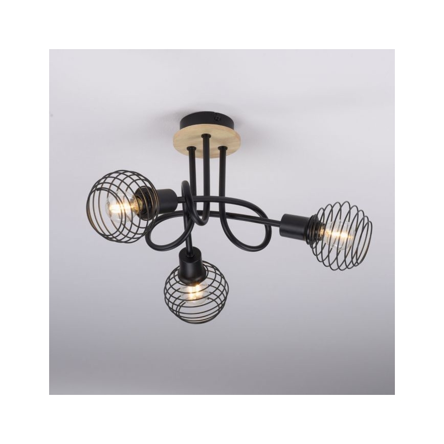 Leuchten Direkt 15923-79 - Fäst ljuskrona EUGEN 3xE14/40W/230V ek