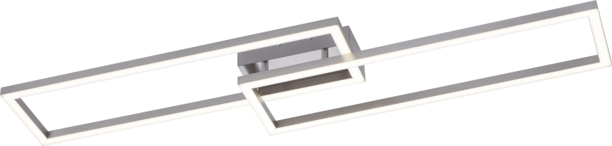 Leuchten Direkt 16430-55 - LED RGBW dimbar takarmatur MAXI 2xLED/18W/230V 2700-5000K mattkrom + fjärrkontroll