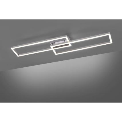 Leuchten Direkt 16430-55 - LED RGBW dimbar takarmatur MAXI 2xLED/18W/230V 2700-5000K mattkrom + fjärrkontroll