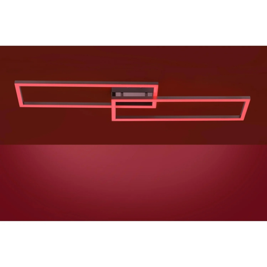 Leuchten Direkt 16430-55 - LED RGBW dimbar takarmatur MAXI 2xLED/18W/230V 2700-5000K mattkrom + fjärrkontroll