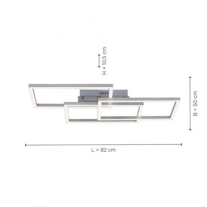 Leuchten Direkt 16431-55 - LED RGB dimbar fäst ljuskrona MAXI LED/27W/230V + fjärrkontroll