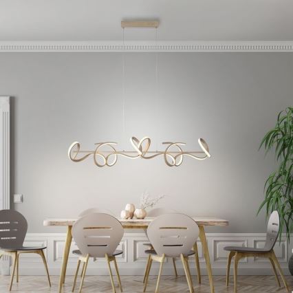 Leuchten Direkt 19033-60 - LED ljusreglerad ljuskrona på snöre CURLS LED/40,8W/230V