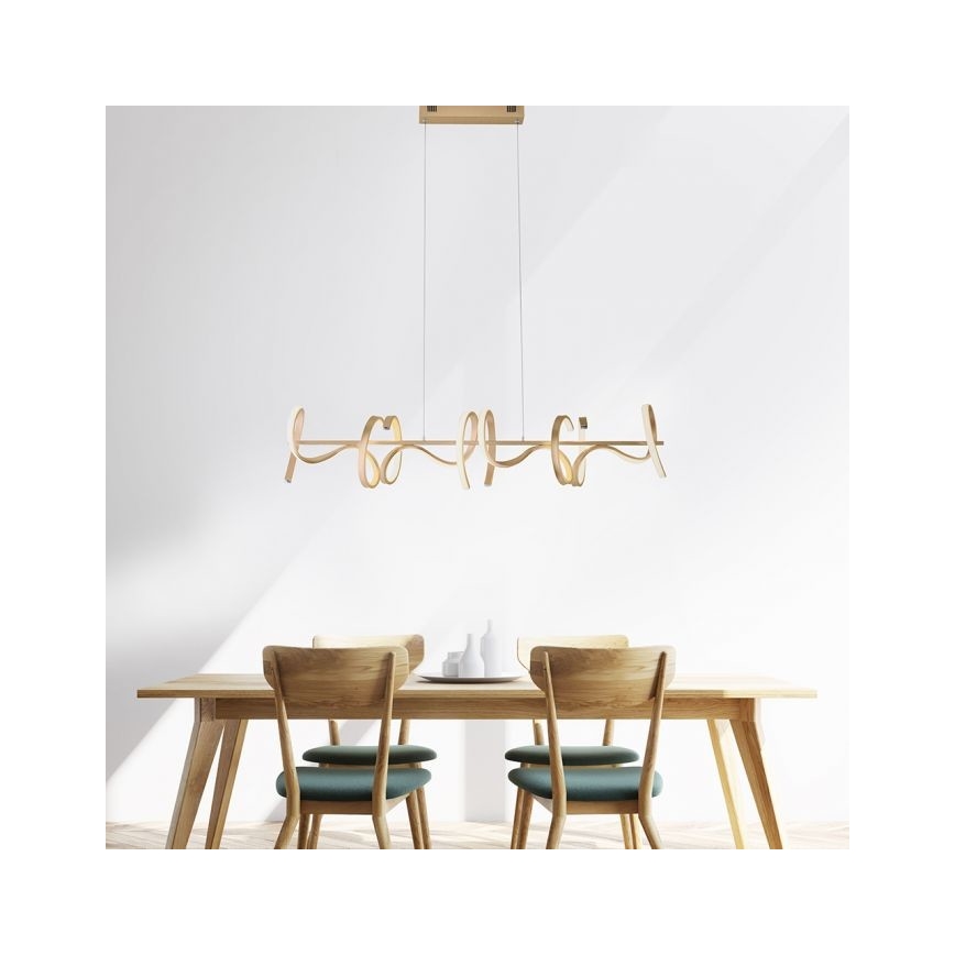 Leuchten Direkt 19033-60 - LED ljusreglerad ljuskrona på snöre CURLS LED/40,8W/230V