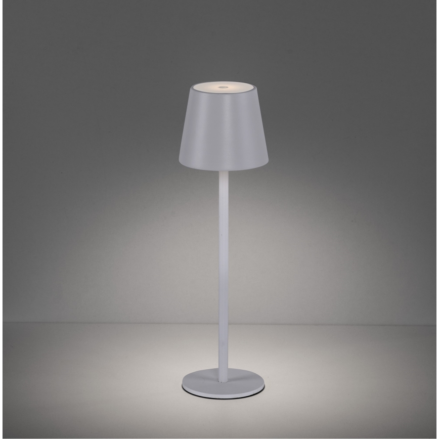 Leuchten Direkt 19250-16 - LED Utomhusdimbar uppladdningsbar bordslampa EURIA LED/3W/5V IP54 vit